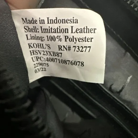 Simply‎ Vera Wang Purse Shoulder Bag Black Imitation Leather Chain/Adjustable - Picture 7 of 7